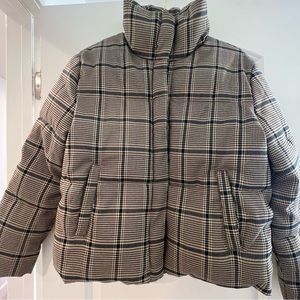 New plaid puffy jacket